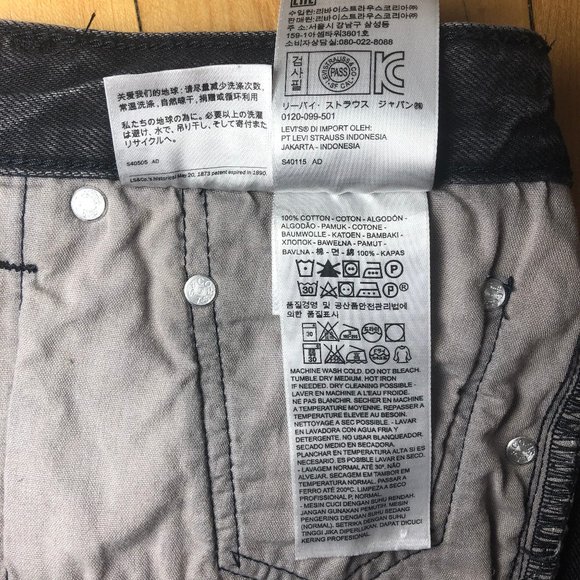 Levi's - 501 Original Shorts, Charcoal - Picture 12 of 16